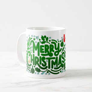 Groene folie Kerstmis vakantie foto Koffiemok