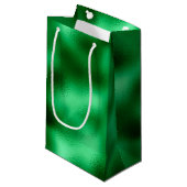Groene Folie Klein Cadeauzakje (Voorkant Gekanteld)