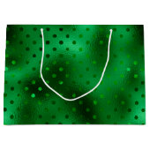 Groene Folie Polka Dot Groot Cadeauzakje (Voorkant)