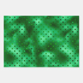 Groene Folie Polka Dot Inpakpapier Vel (Voorkant)
