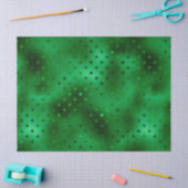 Groene Folie Polka Dot Tissuepapier (Craft)