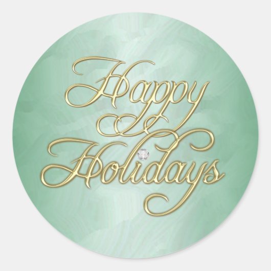 Groene Folie Prettige feestdagen Sticker (Voorkant)
