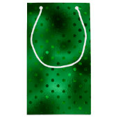 Groene Folie Stippenprint Klein Cadeauzakje (Achterkant)