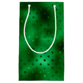 Groene Folie Stippenprint Klein Cadeauzakje
