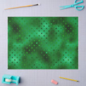 Groene Folie Stippenprint Tissuepapier (Craft)