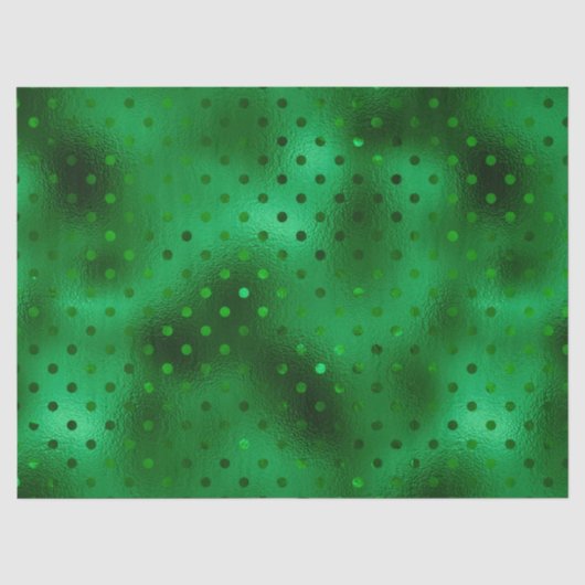 Groene Folie Stippenprint Tissuepapier (Voorkant)