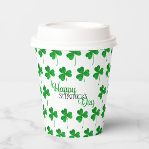 Groene Fonkelende Klavertjes Gelukkige St. Patrick Papieren Bekers