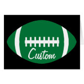 Groene Football Team Party Custom Text Greetin Kaa (Voorkant Horizontaal)