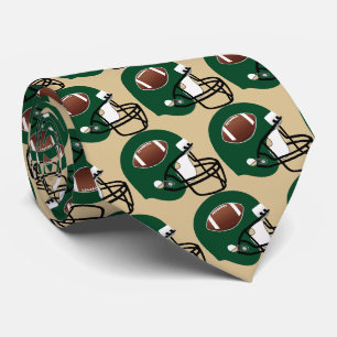 Groene Footballs helm Football Tan stropdas