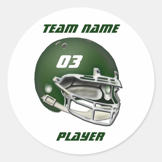 Groene Footballs helm Sticker (Voorkant)