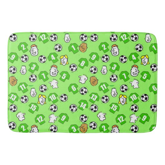 Groene footballs shirten badmat (Voorkant)