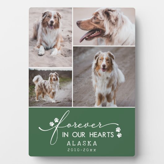 Groene forever in ons hart Foto Collage Fotoplaat (voorkant)