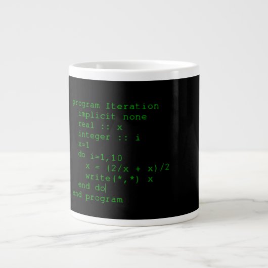 Groene Fortran Code Grote Koffiekop (Voorkant)