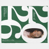 Groene foto 2025 Afstuderen Fleece Deken (Voorkant (Horizontaal))