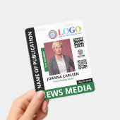 Groene foto & 3 logo QR-code pers-ID Badge (Handheld)