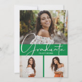 Groene Foto Afstuderen Aankondiging (Voorkant)