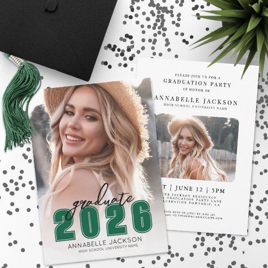 Groene Foto Afstuderen Kaart