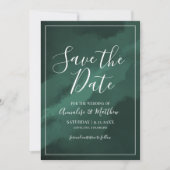 Groene Foto Bruiloft Save the Date Kaart (Voorkant)