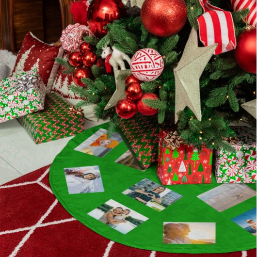Groene foto-collage kerstboom rok