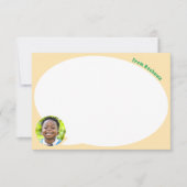 Groene Foto en Spraakbel Dank u Kaart (Voorkant)