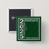 Groene Foto Football Afstuderen Button (Voorkant /achterkant)