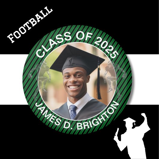 Groene Foto Football Afstuderen Magneet