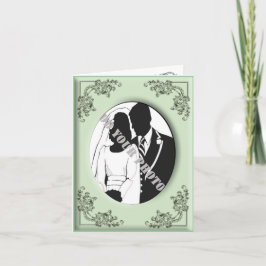 Groene  foto lijst dank u nota sjabloon