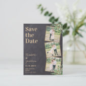 Groene Foto QR Code Leisteen Huwelijk Opslag Beric Briefkaart (Staand voorkant)