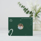 Groene FOTO Save the Date | Minimale Kwaliteit Mod Briefkaart (Staand voorkant)