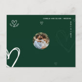 Groene FOTO Save the Date | Minimale Kwaliteit Mod Briefkaart (Voorkant)