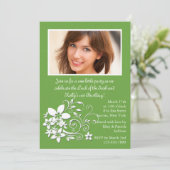 Groene foto-uitnodiging voor cluster ventilator kaart (Staand voorkant)