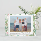 Groene Foto Vakantie Kaart (Staand voorkant)