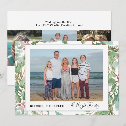 Groene Foto Vakantie Kaart (Voorkant / Achterkant)