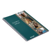 Groene fotocabine - Trendy modern gepersonaliseerd Notitieboek (Rechterzijde)
