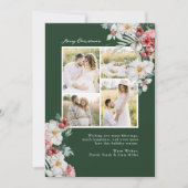 Groene fotocollage Elegante kerstvakantie Kaart (Voorkant)