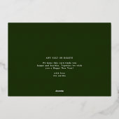 Groene Fotocollage Modern Vrolijk Kerstgoud Folie Feestdagenkaart (Achterkant)