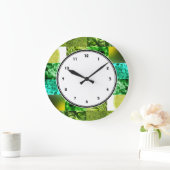 Groene fotografie De muurklok van het Collage met  Grote Klok (Huis)