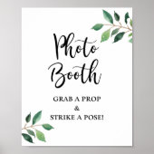 Groene fotohokje Huwelijk of Feest Bord Poster (Voorkant)