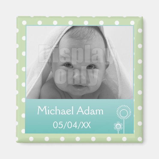 Groene fotomagneet magneet (Voorkant)