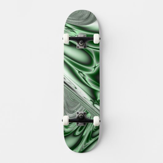 Groene fractaal bloeien skateboard (Voorkant)