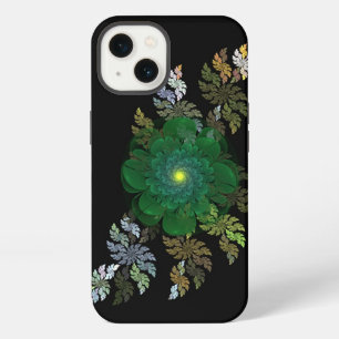 Groene Fractal Bloem iPhone 13 Hoesje