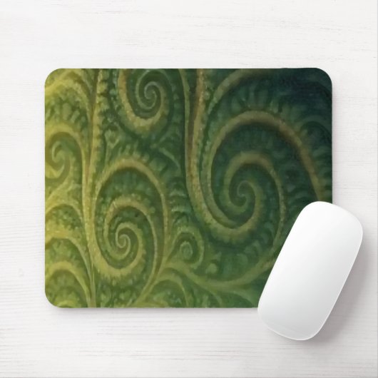 Groene Fractal Muismat (Met muis)