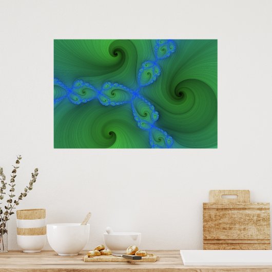 Groene Fractal Poster (Keuken)