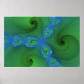 Groene Fractal Poster (Voorkant)