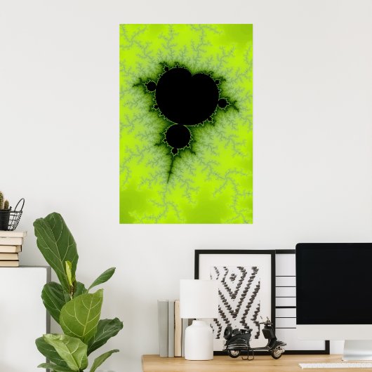 Groene Fractal Poster (Thuiskantoor)