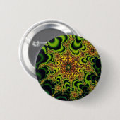 Groene fractal ronde button 5,7 cm (Voorkant /achterkant)