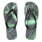 Groene Fractal Teenslippers (Voetbed)