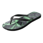 Groene Fractal Teenslippers (Schuin)