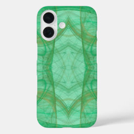 Groene Fractal telefoonhoes iPhone 16 Hoesje