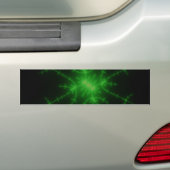 Groene fractale explosie met gloeien bumpersticker (Op auto)